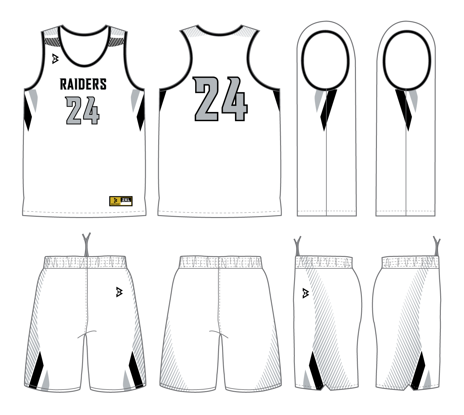 Custom All-Star Reversible Basketball Uniform - 101 Tiger XS-T / Women's